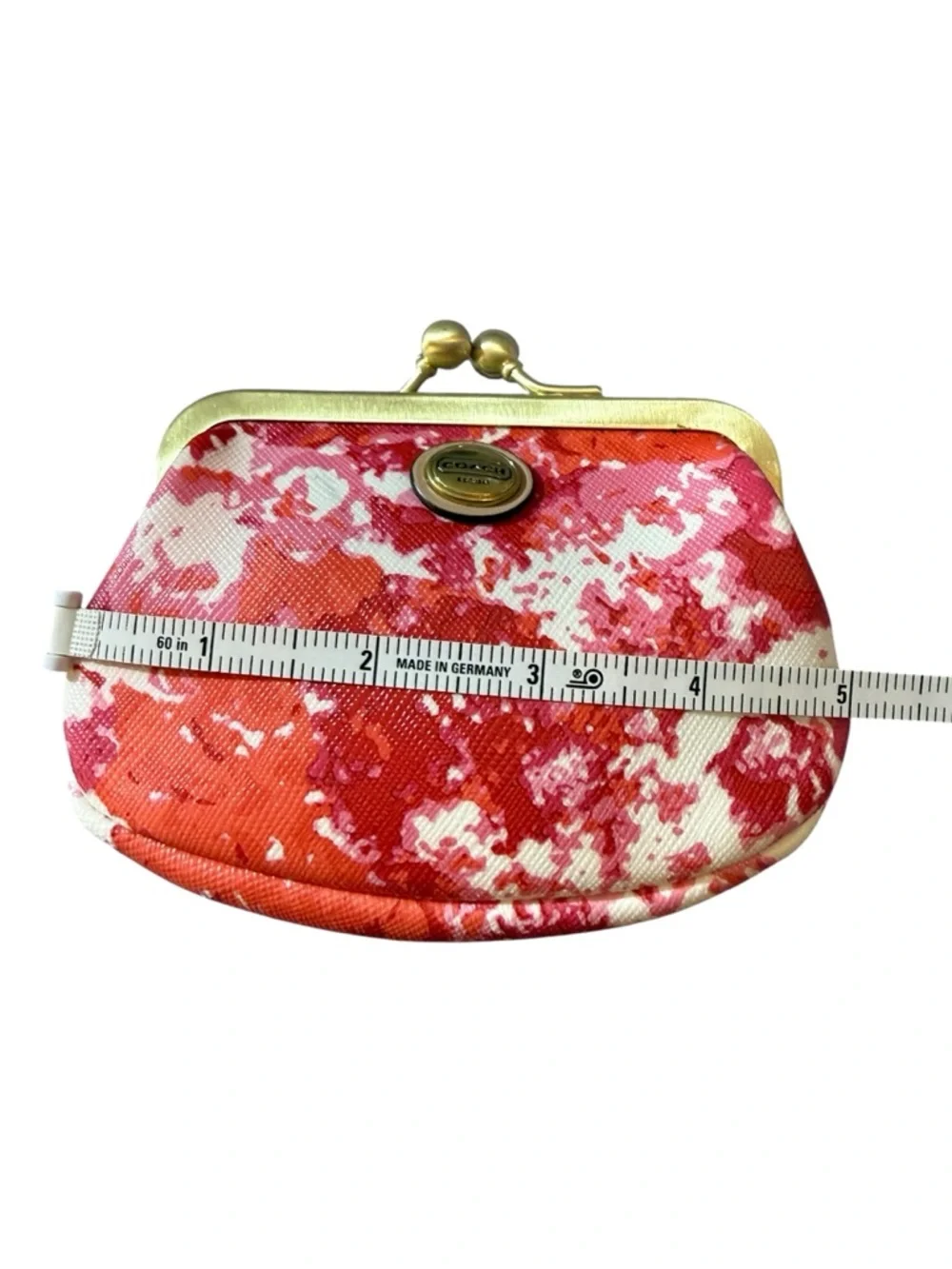 Coach Peyton Floral Framed Kisslock Coin Purse, Hard to Find! - Picture 9 of 10
